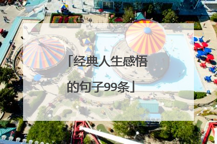 经典人生感悟的句子99条