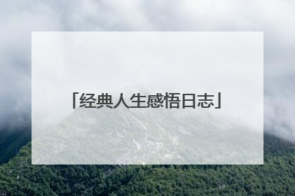 经典人生感悟日志