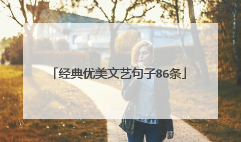 经典优美文艺句子86条