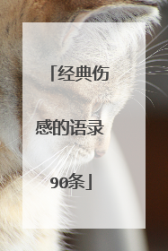 经典伤感的语录90条