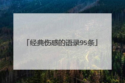 经典伤感的语录95条
