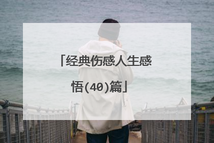 经典伤感人生感悟(40)篇