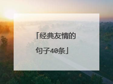 经典友情的句子40条