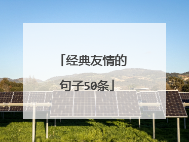 经典友情的句子50条