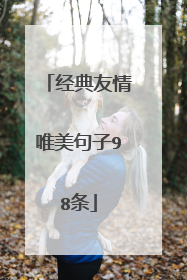 经典友情唯美句子98条