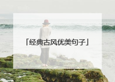 经典古风优美句子