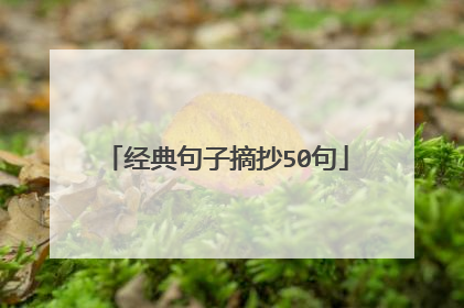 经典句子摘抄50句
