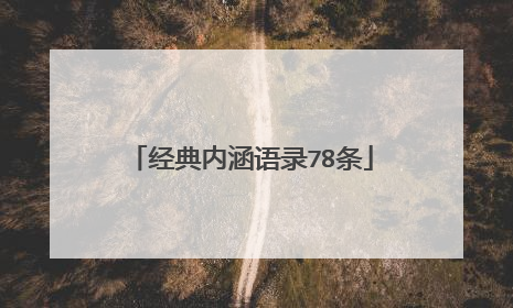 经典内涵语录78条