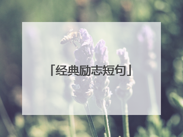 经典励志短句