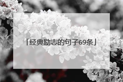 经典励志的句子69条
