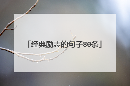 经典励志的句子80条