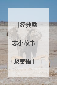 经典励志小故事及感悟