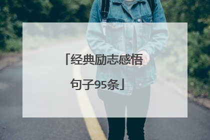 经典励志感悟句子95条
