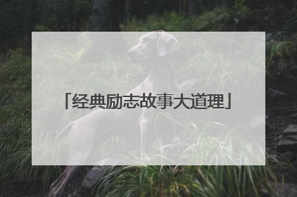经典励志故事大道理