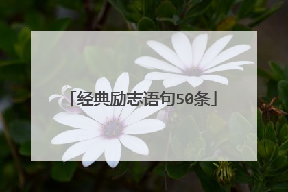 经典励志语句50条