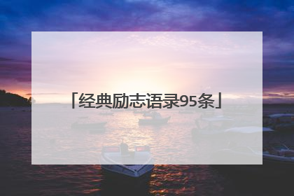 经典励志语录95条