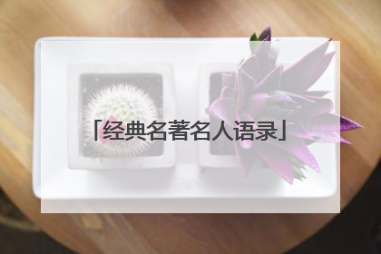 经典名著名人语录