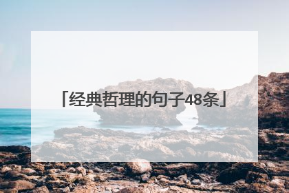 经典哲理的句子48条