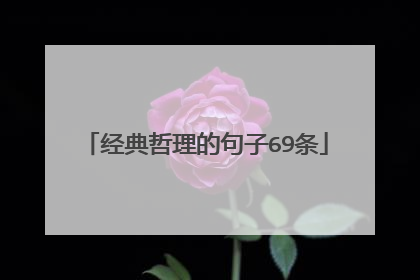 经典哲理的句子69条