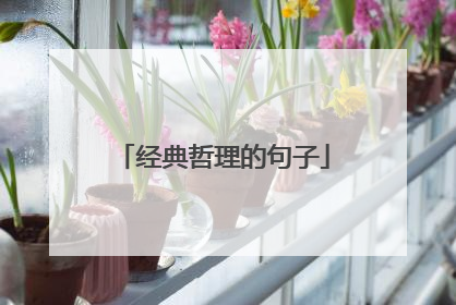 经典哲理的句子