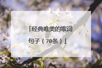 经典唯美的歌词句子(70条)