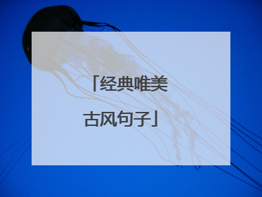 经典唯美古风句子