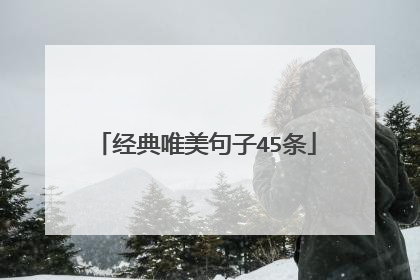 经典唯美句子45条