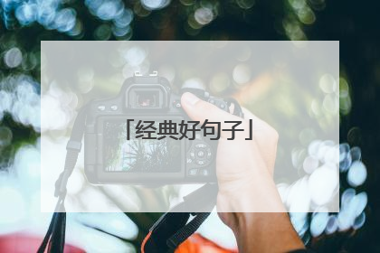 经典好句子