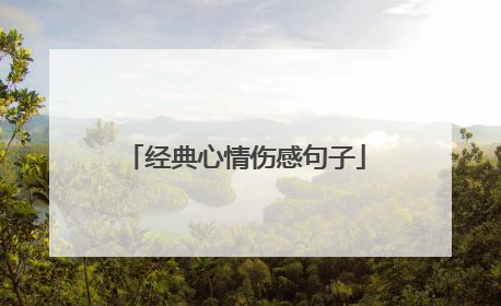经典心情伤感句子