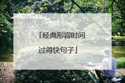 经典形容时间过得快句子
