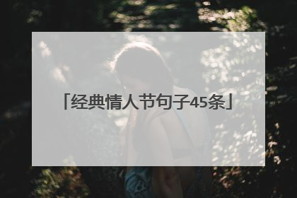 经典情人节句子45条