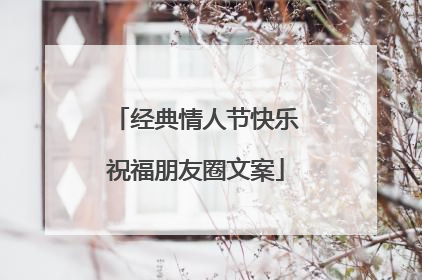 经典情人节快乐祝福朋友圈文案