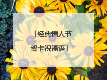 经典情人节贺卡祝福语