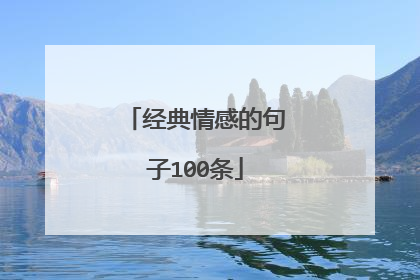 经典情感的句子100条