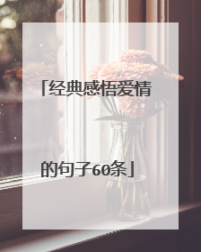经典感悟爱情的句子60条