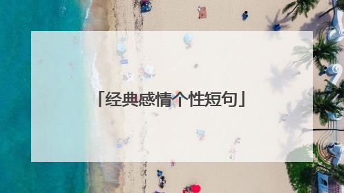 经典感情个性短句