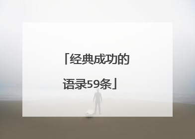 经典成功的语录59条
