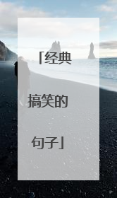经典搞笑的句子
