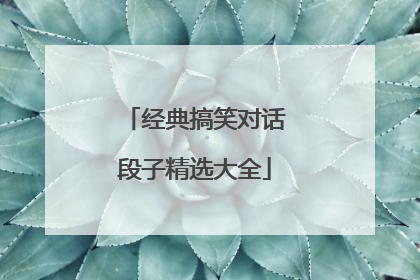 经典搞笑对话段子精选大全