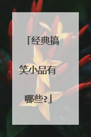 经典搞笑小品有哪些?