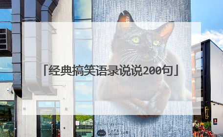 经典搞笑语录说说200句
