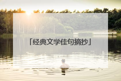 经典文学佳句摘抄