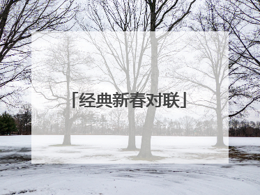 经典新春对联