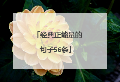 经典正能量的句子56条