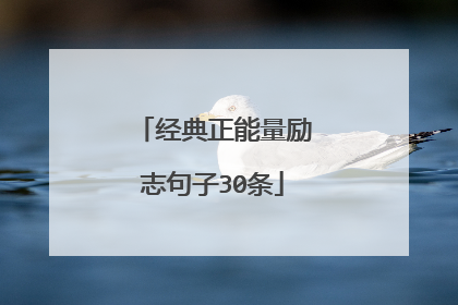经典正能量励志句子30条
