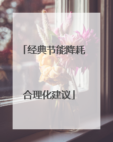 经典节能降耗合理化建议