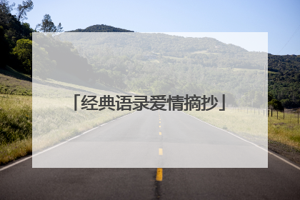 经典语录爱情摘抄