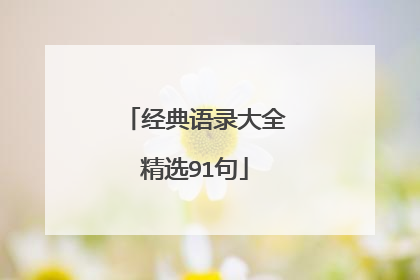 经典语录大全精选91句