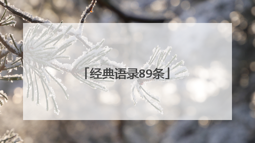 经典语录89条