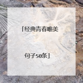 经典青春唯美句子50条